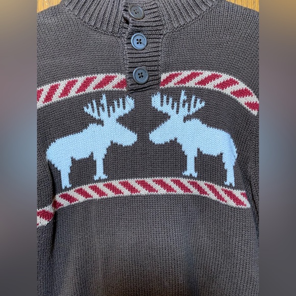 Cherokee Moose Fair Isle Sweater – 4T Brown (2011–2013 Target Era) - Picture 2 of 7